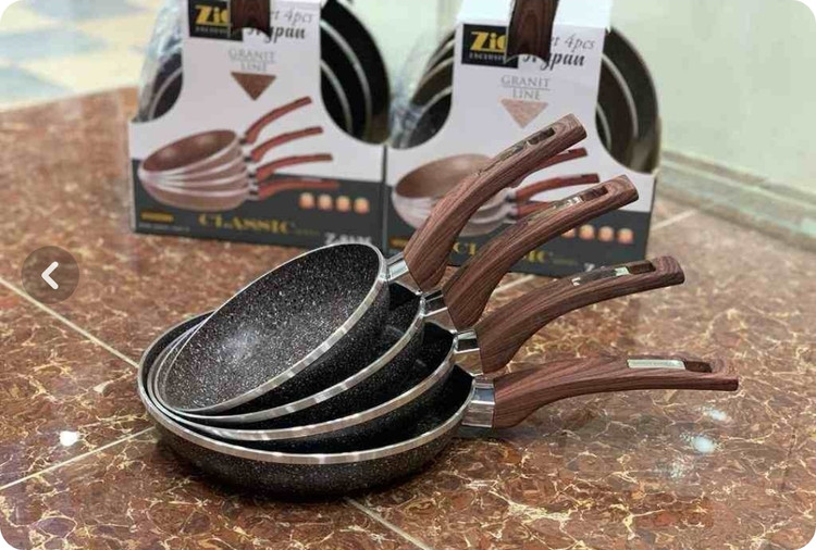 سرویس ماهیتابه ۴ عدد دسته دار زیو مدل 8125 Z_8125