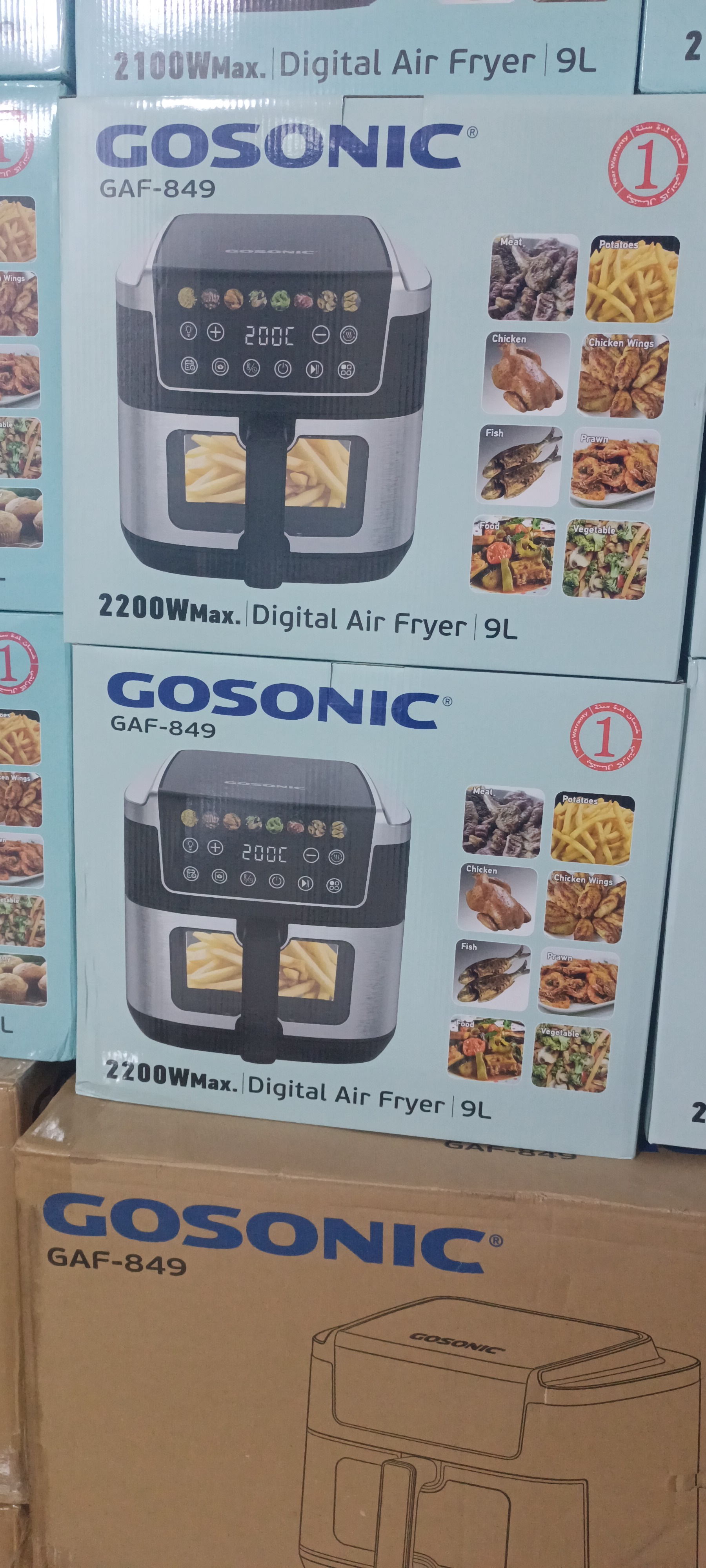 سرخ کن گوسونیک مدل GAF-849 ظرفیت ۹ لیتری